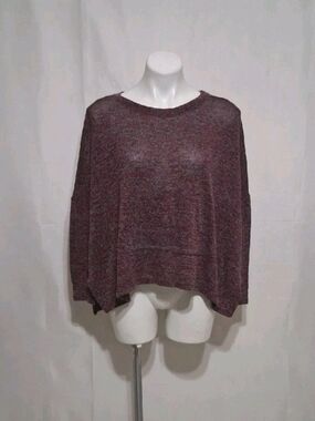 Anthropologie Paper Crane Oversized Knit Sweater Poncho Boho Boxy Cozy One Size